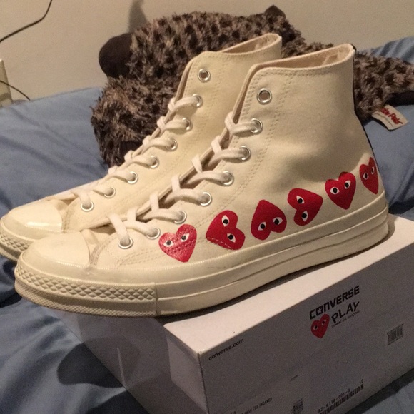 cdg converse multi heart high